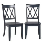 Chaises de salle à manger en bois South Hill Double X Back (lot de 2) - iNSPIREQ