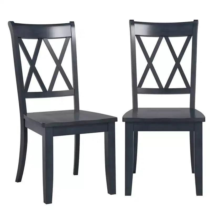 Chaises de salle à manger en bois South Hill Double X Back (lot de 2) - iNSPIREQ