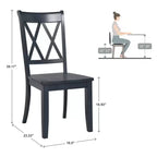 Chaises de salle à manger en bois South Hill Double X Back (lot de 2) - iNSPIREQ