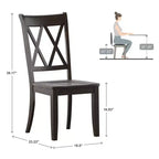 Chaises de salle à manger en bois South Hill Double X Back (lot de 2) - iNSPIREQ