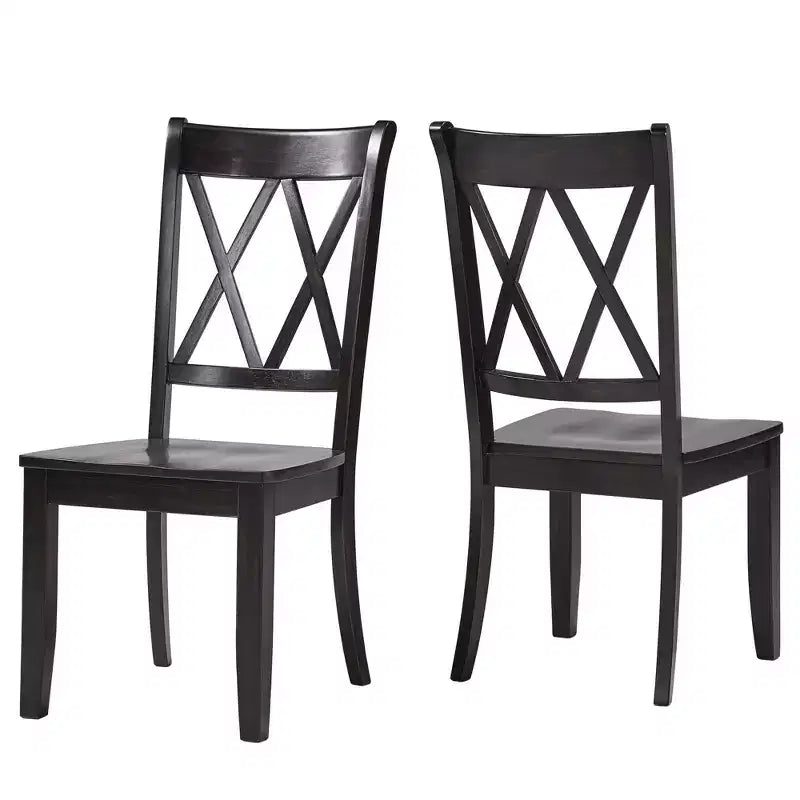 South Hill Double X Back Wood Dining Chairs (Set of 2) - iNSPIREQ