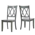 Chaises de salle à manger en bois South Hill Double X Back (lot de 2) - iNSPIREQ
