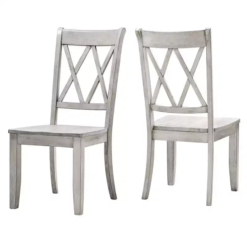 Chaises de salle à manger en bois South Hill Double X Back (lot de 2) - iNSPIREQ