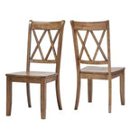 Chaises de salle à manger en bois South Hill Double X Back (lot de 2) - iNSPIREQ