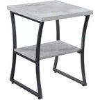 Table d'appoint rectangulaire en métal HomeStock 1 pièce