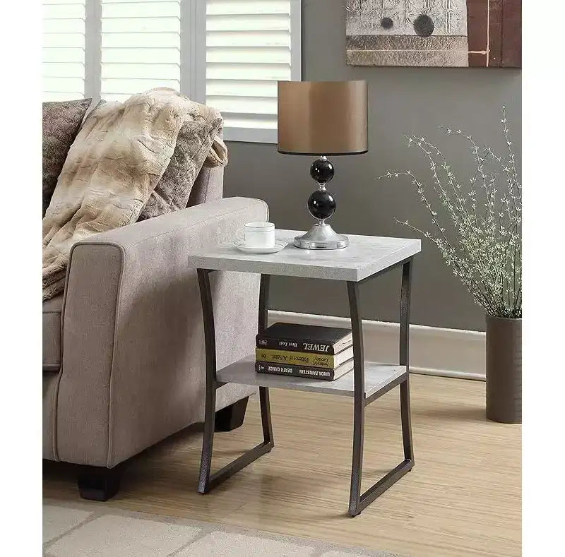 Table d'appoint rectangulaire en métal HomeStock 1 pièce