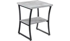 Table d'appoint rectangulaire en métal HomeStock 1 pièce