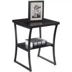 Table d'appoint rectangulaire en métal HomeStock 1 pièce