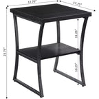 Table d'appoint rectangulaire en métal HomeStock 1 pièce