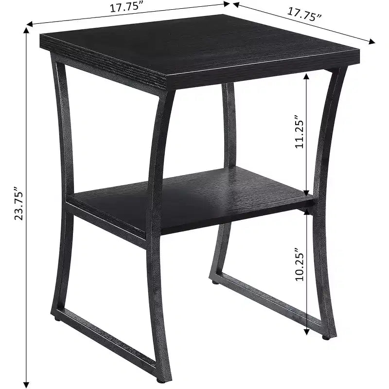 Table d'appoint rectangulaire en métal HomeStock 1 pièce
