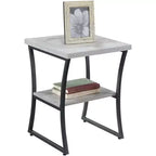 Table d'appoint rectangulaire en métal HomeStock 1 pièce