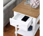 HomeStock Table d'appoint rectangulaire en bois 1 pièce