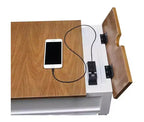 HomeStock Table d'appoint rectangulaire en bois 1 pièce