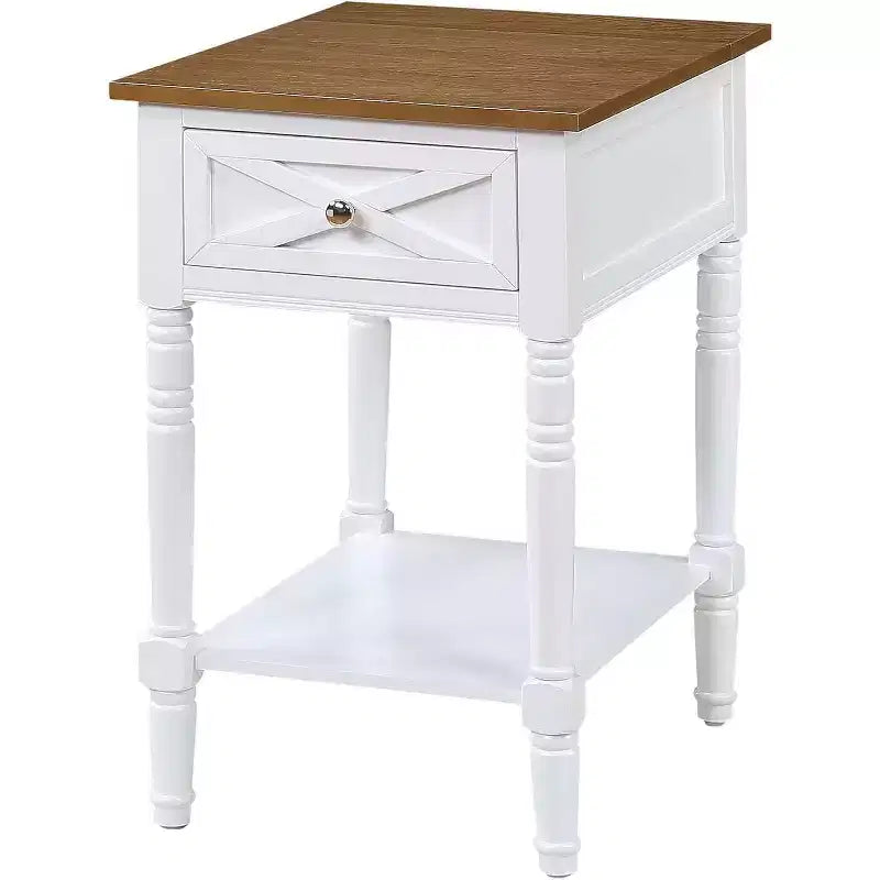 HomeStock Table d'appoint rectangulaire en bois 1 pièce