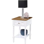 HomeStock Table d'appoint rectangulaire en bois 1 pièce