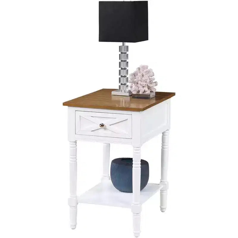 HomeStock Table d'appoint rectangulaire en bois 1 pièce