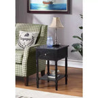 HomeStock Table d'appoint rectangulaire en bois 1 pièce