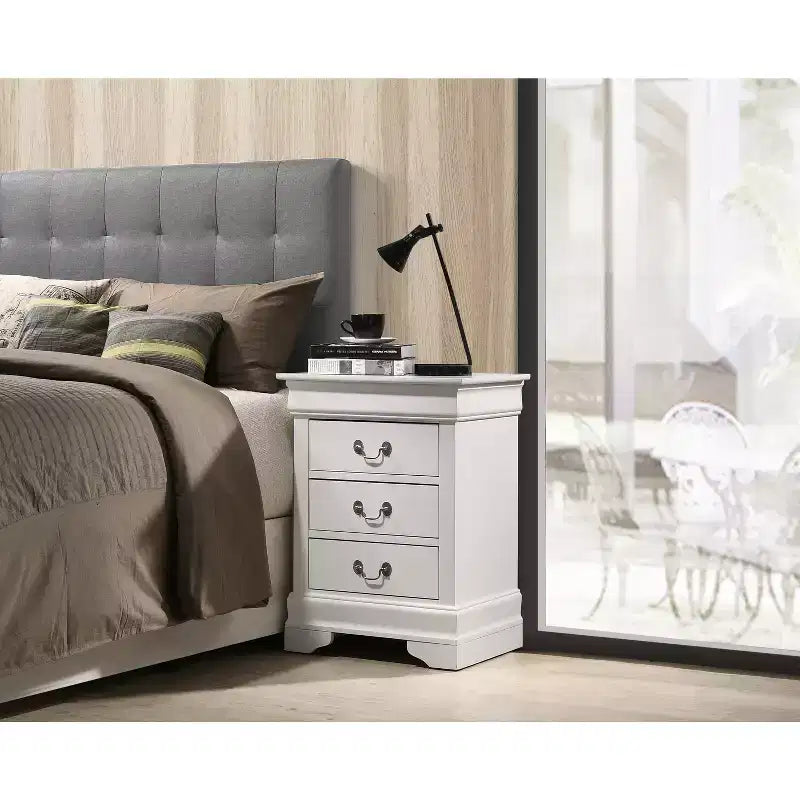 Table de Chevet Rectangulaire en Bois HomeStock pour Salon et Chambre à Coucher