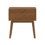 Table de chevet Linea Tambour 1 tiroir avec poignée en laiton