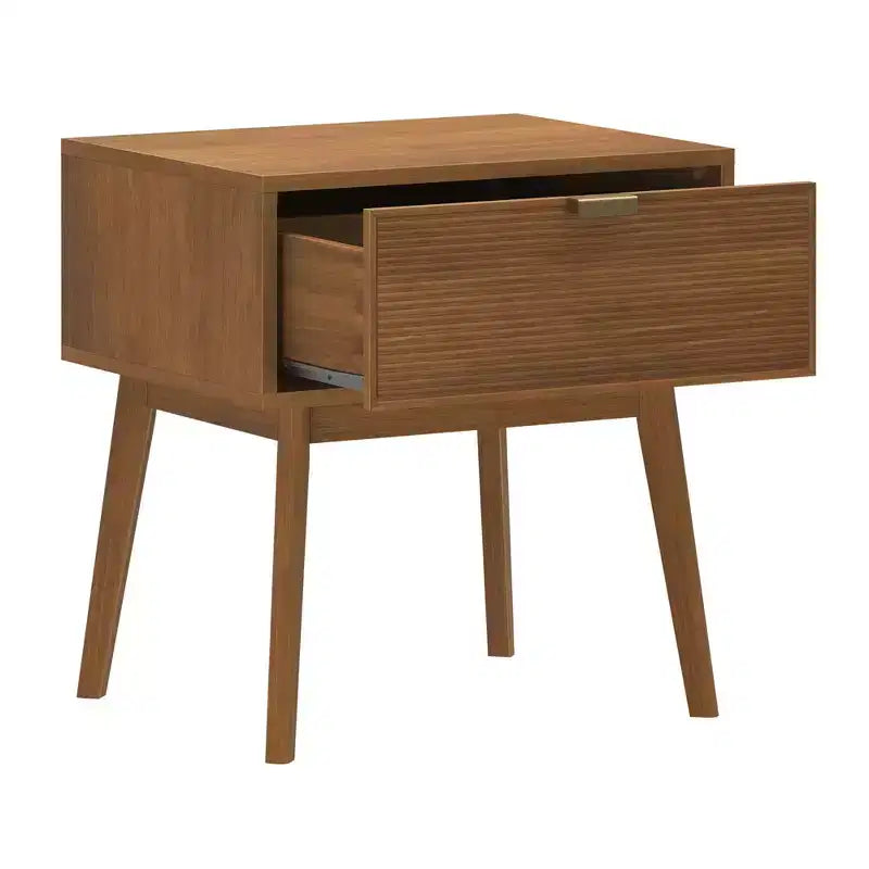 Table de chevet Linea Tambour 1 tiroir avec poignée en laiton