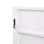 Lit moderne en bois Luxystar avec tête de lit haute, pied de lit, 2 tiroirs de rangement et lumières