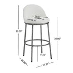 Tabourets de Bar Rembourrés en Métal Moderne Christopher Knight Home Chaiwat (Lot de 2)