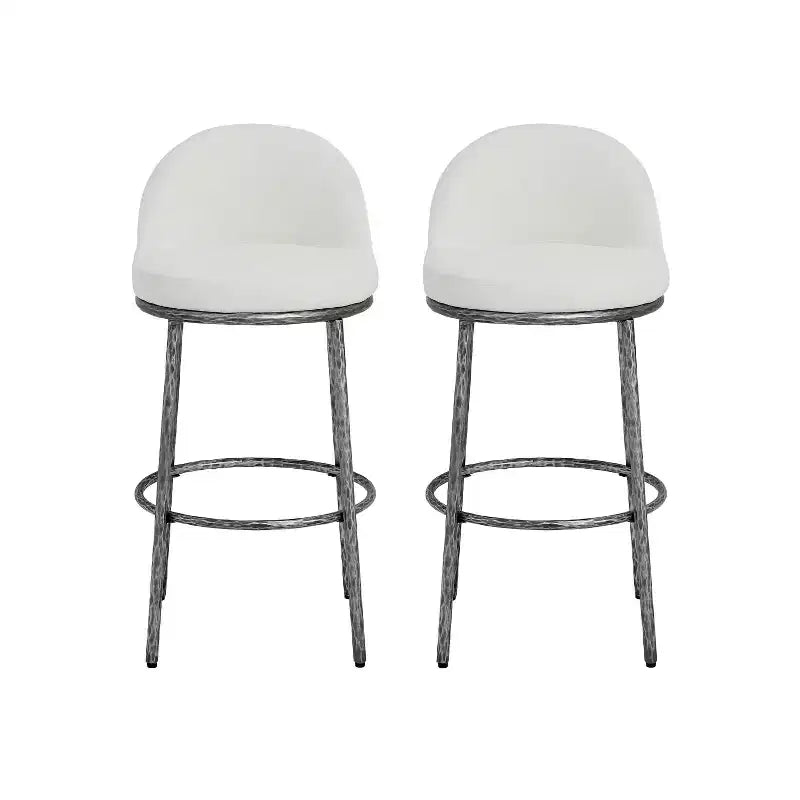 Tabourets de Bar Rembourrés en Métal Moderne Christopher Knight Home Chaiwat (Lot de 2)