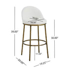 Tabourets de Bar Rembourrés en Métal Moderne Christopher Knight Home Chaiwat (Lot de 2)