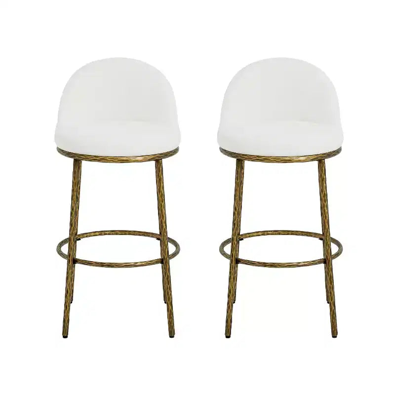 Tabourets de Bar Rembourrés en Métal Moderne Christopher Knight Home Chaiwat (Lot de 2)