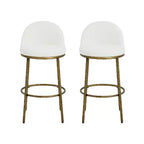 Tabourets de Bar Rembourrés en Métal Moderne Christopher Knight Home Chaiwat (Lot de 2)