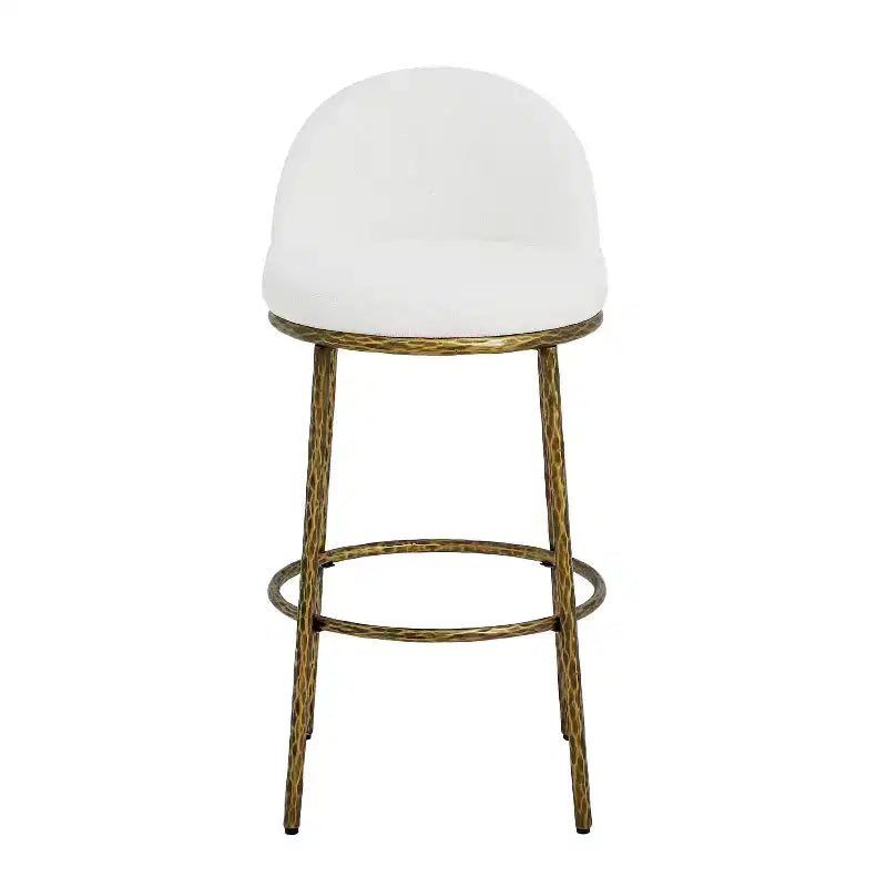 Tabourets de Bar Rembourrés en Métal Moderne Christopher Knight Home Chaiwat (Lot de 2)