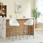 Tabourets de Bar Rembourrés en Métal Moderne Christopher Knight Home Chaiwat (Lot de 2)