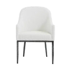 Christopher Knight Home Ekasit - Fauteuil d'appoint moderne en fer rembourré avec pieds en métal forgé couleur étain