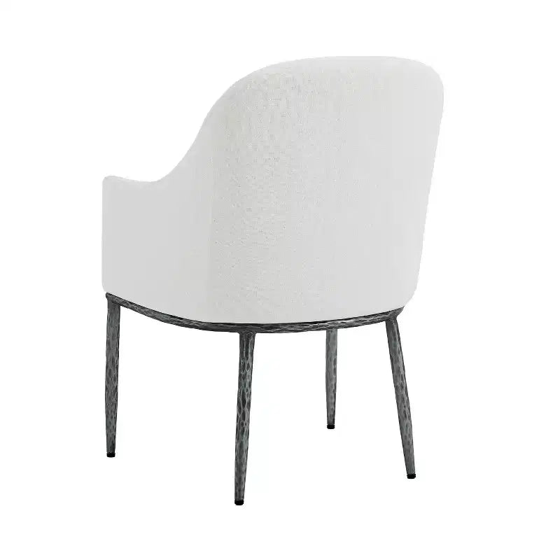Christopher Knight Home Ekasit - Fauteuil d'appoint moderne en fer rembourré avec pieds en métal forgé couleur étain