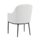 Christopher Knight Home Ekasit - Fauteuil d'appoint moderne en fer rembourré avec pieds en métal forgé couleur étain