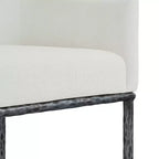 Christopher Knight Home Ekasit - Fauteuil d'appoint moderne en fer rembourré avec pieds en métal forgé couleur étain