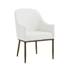 Christopher Knight Home Ekasit - Fauteuil d'appoint moderne en fer rembourré avec pieds en métal forgé couleur étain
