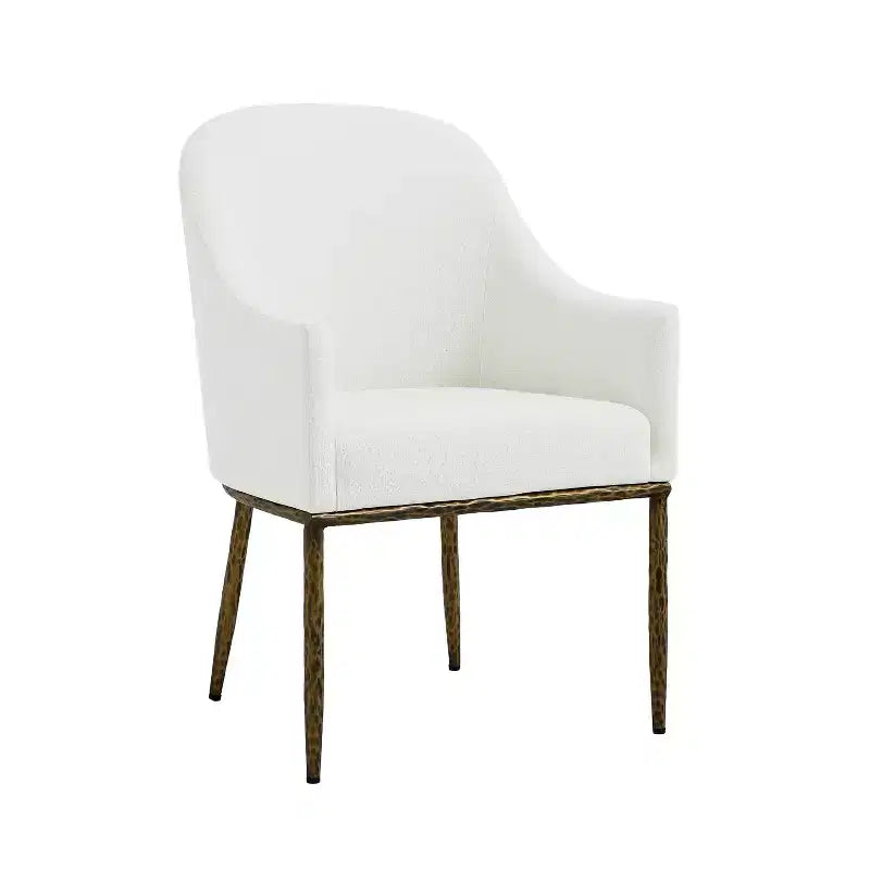 Christopher Knight Home Ekasit - Fauteuil d'appoint moderne en fer rembourré avec pieds en métal forgé couleur étain