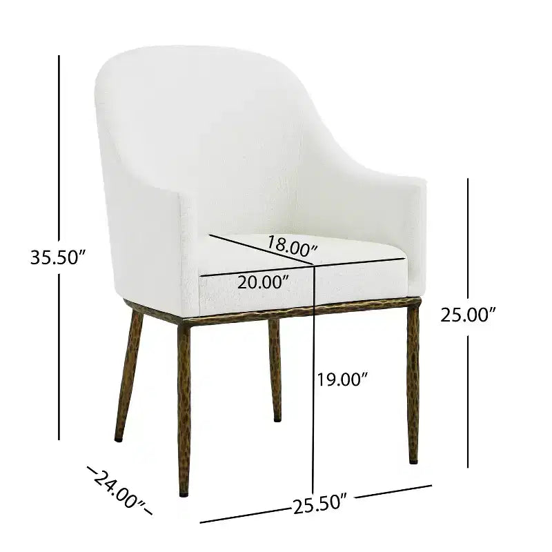 Christopher Knight Home Ekasit - Fauteuil d'appoint moderne en fer rembourré avec pieds en métal forgé couleur étain