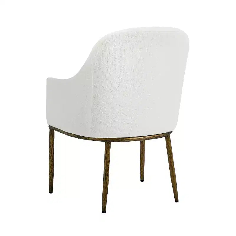 Christopher Knight Home Ekasit - Fauteuil d'appoint moderne en fer rembourré avec pieds en métal forgé couleur étain