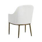 Christopher Knight Home Ekasit - Fauteuil d'appoint moderne en fer rembourré avec pieds en métal forgé couleur étain