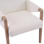 Christopher Knight Home Chaises de salle à manger modernes Nattapong en bois d'hévéa et lin (lot de 2)