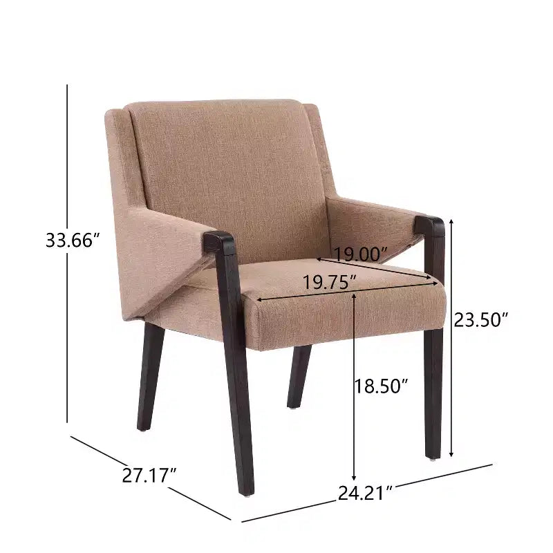 Christopher Knight Home Chaises de salle à manger modernes Nattapong en bois d'hévéa et lin (lot de 2)