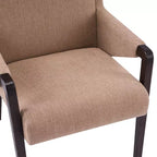 Christopher Knight Home Chaises de salle à manger modernes Nattapong en bois d'hévéa et lin (lot de 2)
