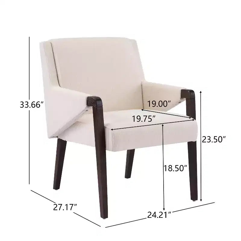 Christopher Knight Home Chaises de salle à manger modernes Nattapong en bois d'hévéa et lin (lot de 2)