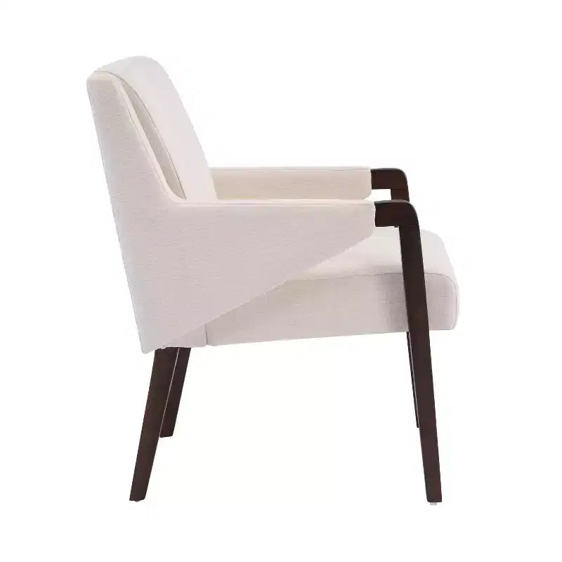 Christopher Knight Home Chaises de salle à manger modernes Nattapong en bois d'hévéa et lin (lot de 2)