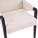 Christopher Knight Home Chaises de salle à manger modernes Nattapong en bois d'hévéa et lin (lot de 2)