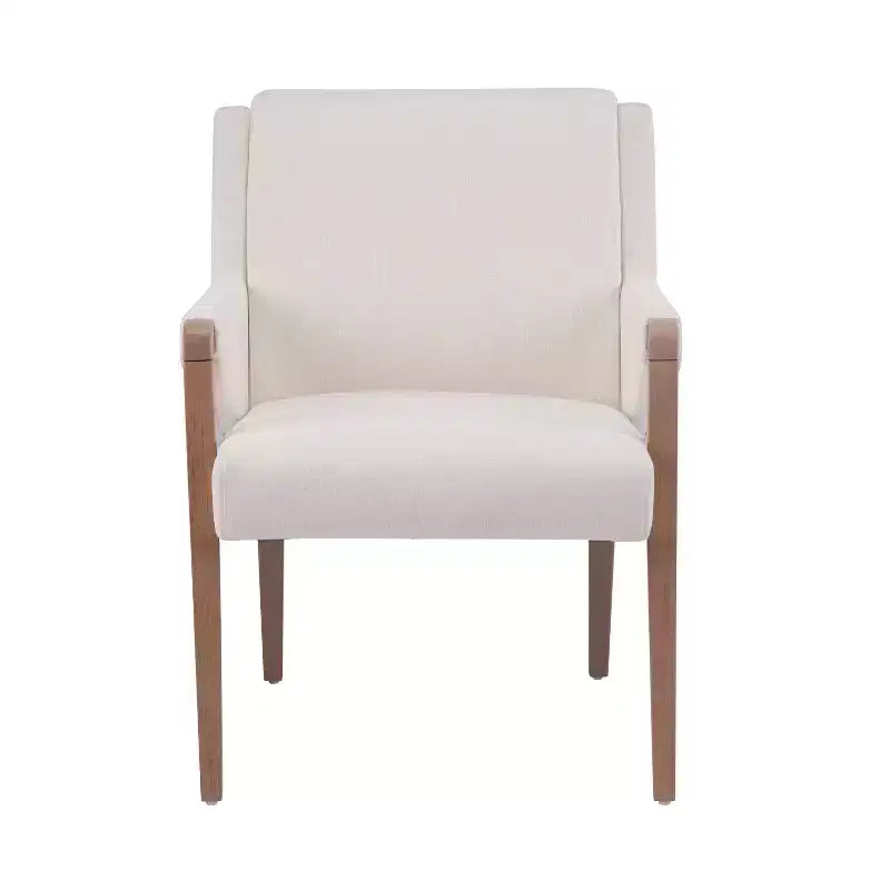 Christopher Knight Home Chaises de salle à manger modernes Nattapong en bois d'hévéa et lin (lot de 2)