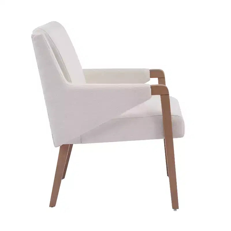 Christopher Knight Home Chaises de salle à manger modernes Nattapong en bois d'hévéa et lin (lot de 2)