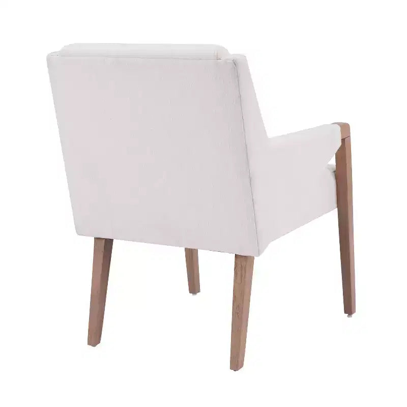Christopher Knight Home Chaises de salle à manger modernes Nattapong en bois d'hévéa et lin (lot de 2)